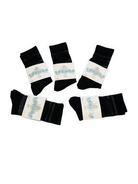 Bombas Crew socks size small black honeycomb arch support stay up antimicrobial